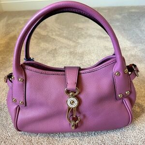 Dooney & Bourke Belvedere Small Logo Lock Satchel - Mauve